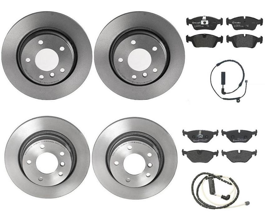 Brembo Brake Pads and Rotors Kit - Front and Rear (300mm/294mm) (Low-Met)